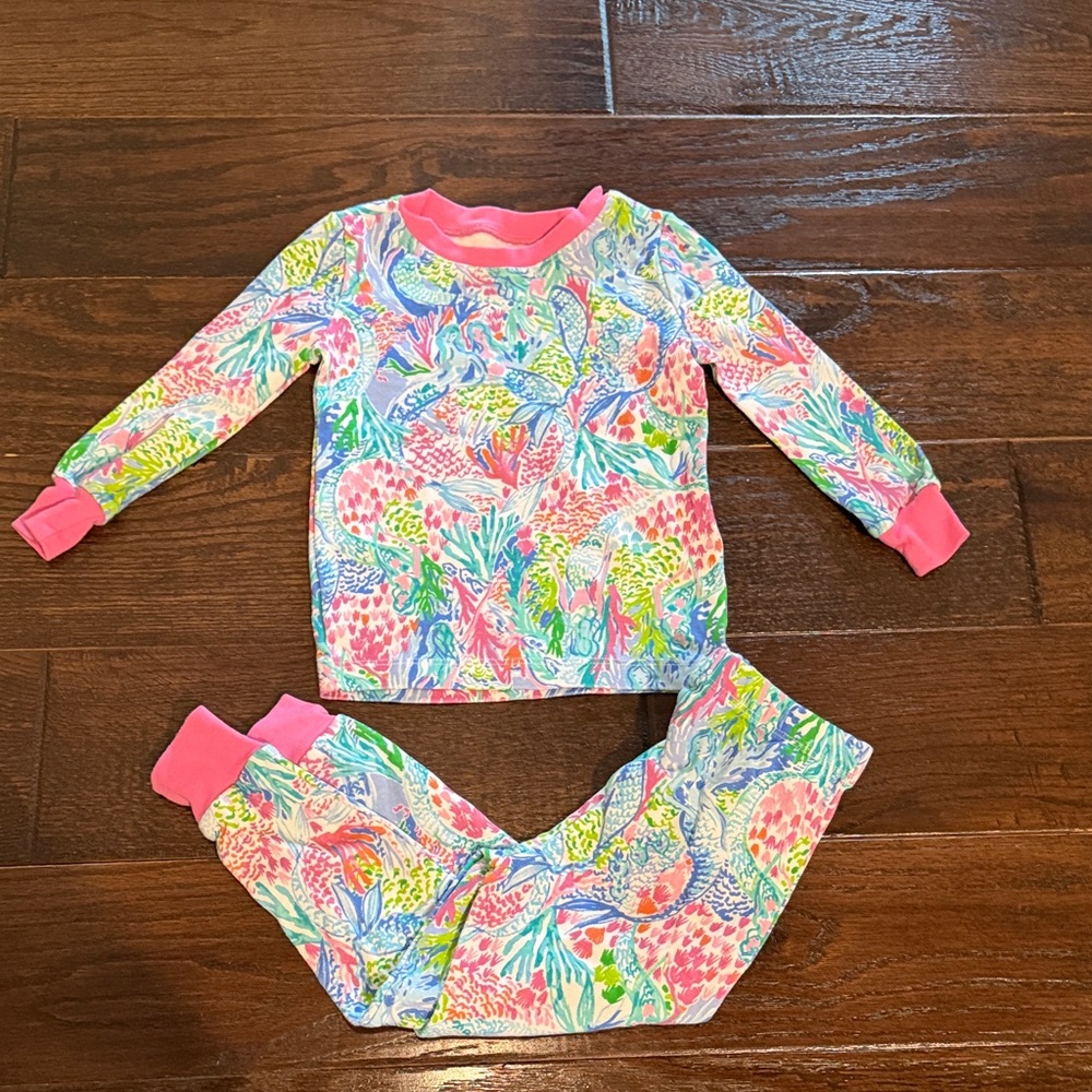 Lilly Pulitzer two piece pajamas, size 2T